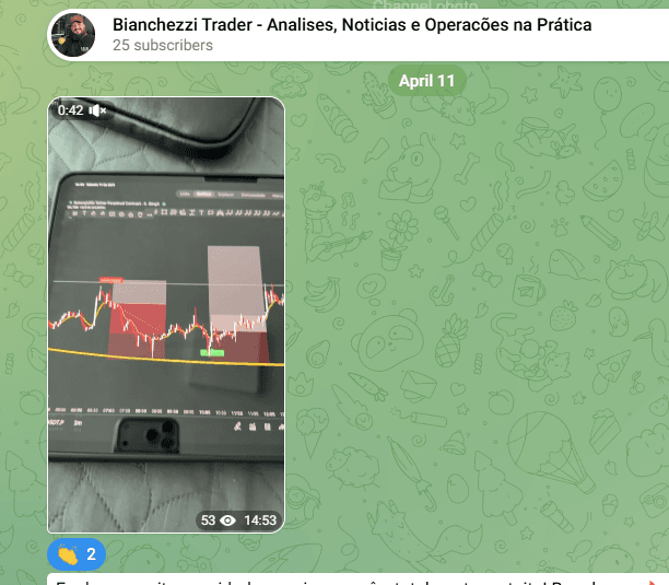Conteúdo real compartilhado na Comunidade MSB no Telegram