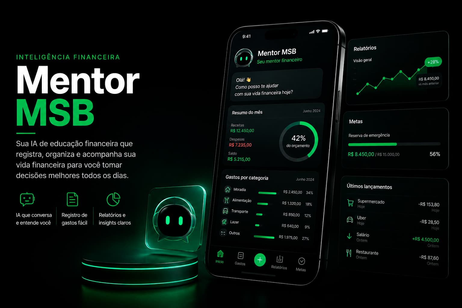 Mentor MSB, inteligência artificial de educação financeira